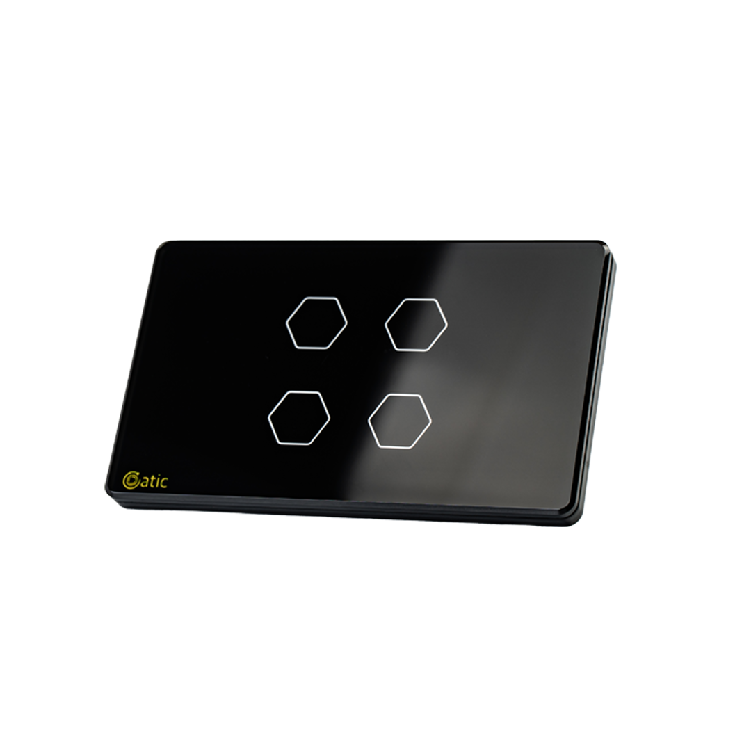 Công Tắc Hunonic Datic Wifi 4 Nút Đen/Trắng