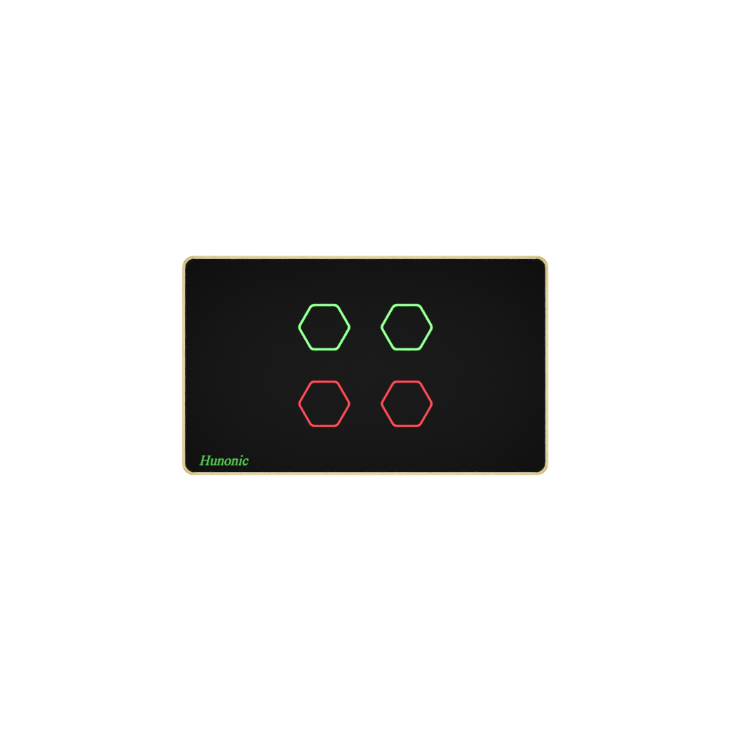 Công Tắc Hunonic Datic BLE/Mesh 4 Nút Đen/Trắng