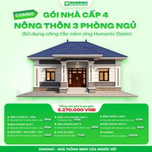 Gói nhà cấp 4 nông thôn 3 phòng ngủ